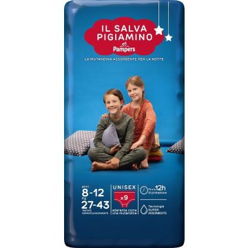 Pannolino pampers babycare salvapigiamino l/xl 9 pezzi
