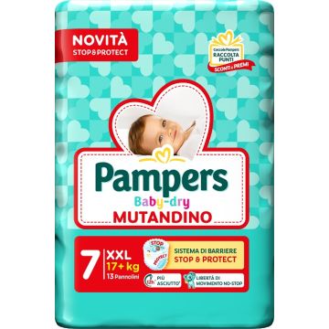 Pampers baby dry pannolino mutandina xxl small pack 13 pezzi
