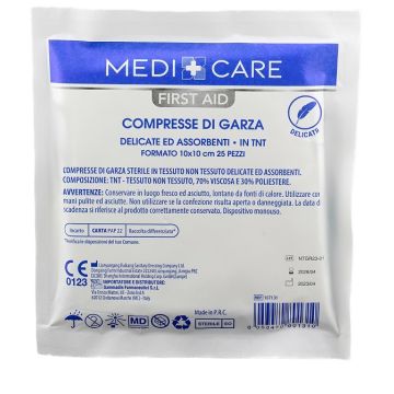 Garza medicare tnt 10x10 cm 25 pezzi
