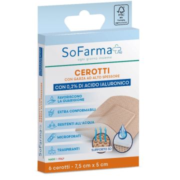 Cerotto cicatrizzante 7,5x5 cm 6 pezzi sofarmapiu'
