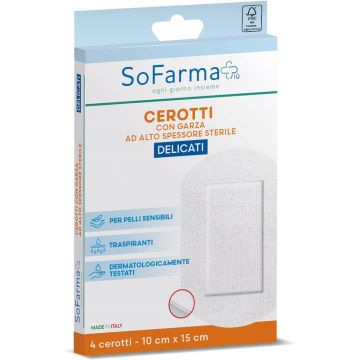 Cerotto delicato 10x15 cm 4 pezzi sofarmapiu'