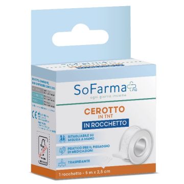 Rocchetto tessuto non tessuto m 5x2,5 cm sofarmapiu'