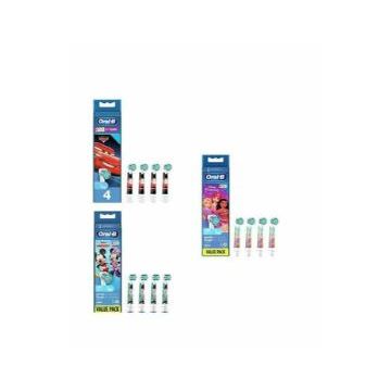 Oralb power refill eb10 cars/mickey/princesses 4 pezzi