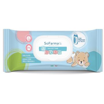 Salviettine baby talco 72 pezzi sofarmapiu'
