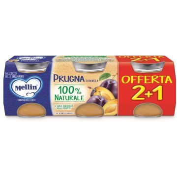 Mellin omogeneizzato prugna 3 pezzi da 100 g