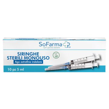 Siringa sterile 5ml gauge 23 10 pezzi sofarmapiu'