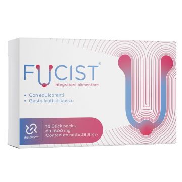 Fucist 16 stick packs da 1800 mg gusto frutti di bosco con edulcoranti senza glutine senza lattosio