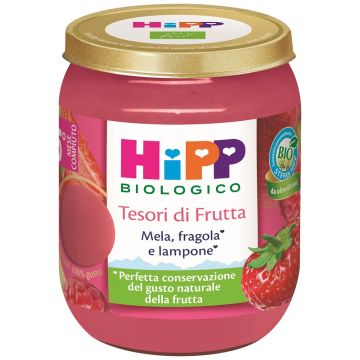 Hipp tesori frutta mela fragola lampone 160 g