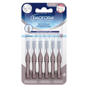 Emoform scovolino iso 6 beige 6 pezzi