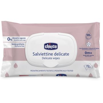 Chicco salviette delicate 72 pezzi plaque