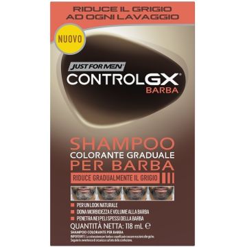 Just for men control gx barba shampoo colorante graduale 118 ml