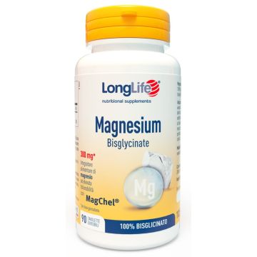 Longlife magnesium bisglycinate 90 tavolette divisibili senza glutine